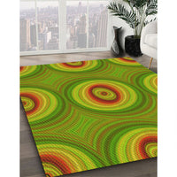 Patterned Pistachio Green Rug, pat3198yw