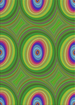 Patterned Green Modern Rug, pat3198