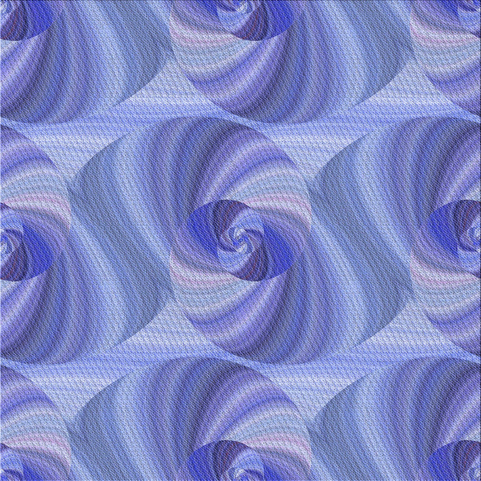 Round Patterned Denim Blue Rug, pat3199blu