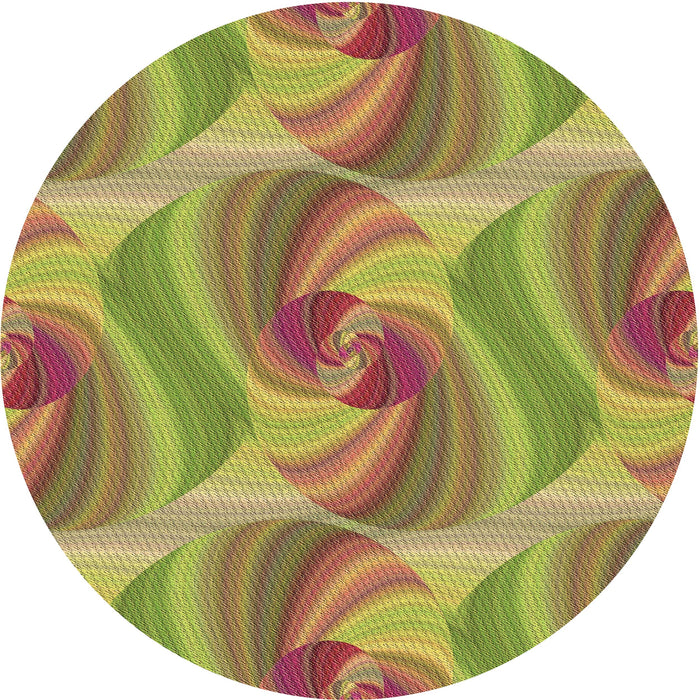 Square Machine Washable Transitional Green Rug in a Living Room, wshpat3199brn