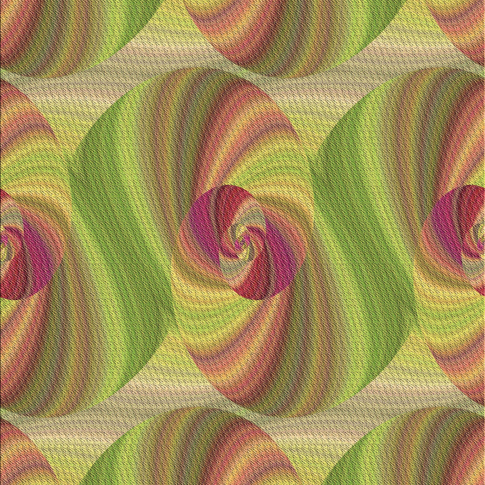 Patterned Green Rug, pat3199brn