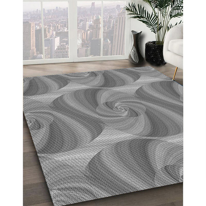 Patterned Gray Rug in Family Room, pat3199gry
