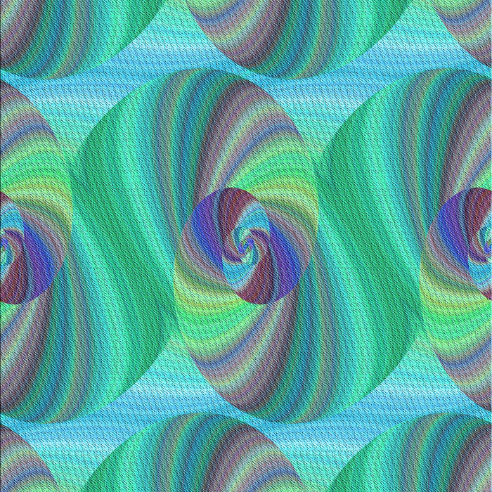 Patterned Deep-Sea Green Rug, pat3199lblu