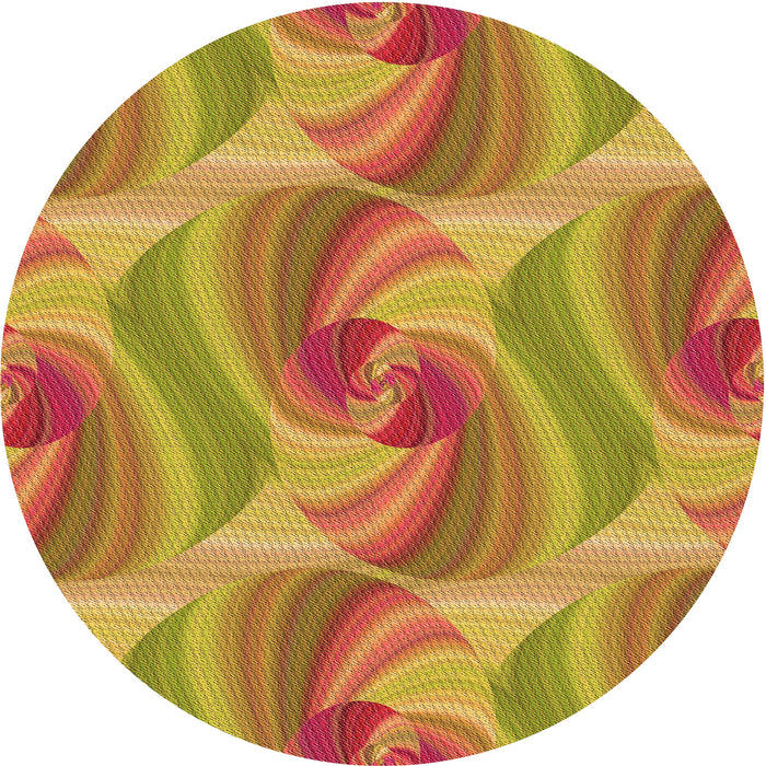 Square Patterned Yellow Rug, pat3199org