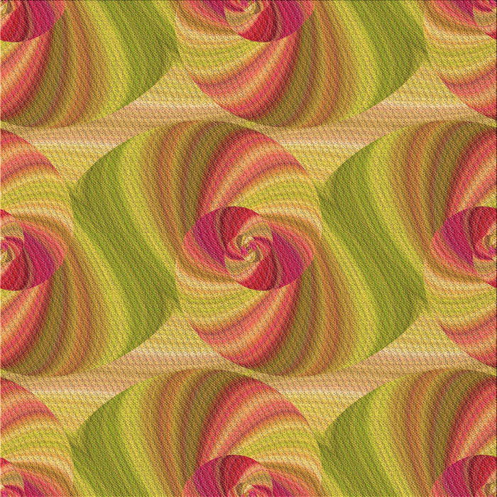 Round Patterned Yellow Rug, pat3199org