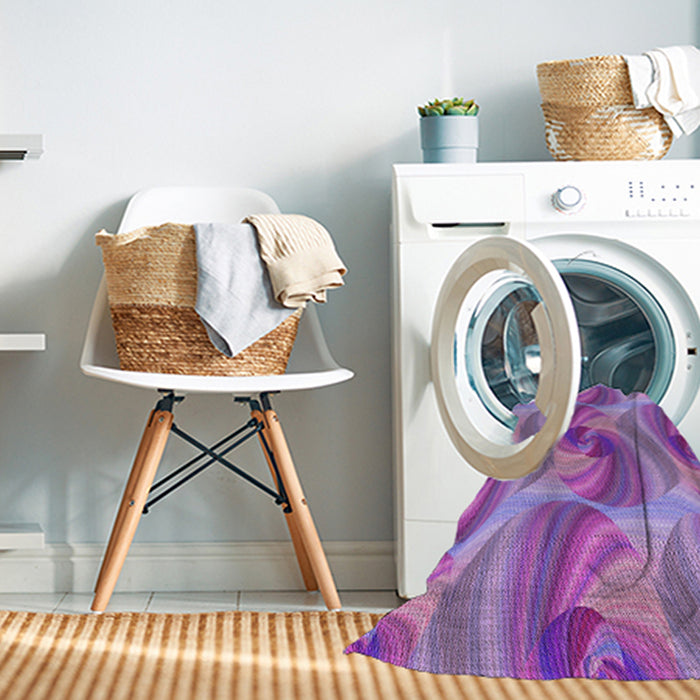 Machine Washable Transitional Bright Lilac Purple Rug in a Washing Machine, wshpat3199pur