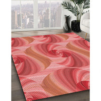 Patterned Red Rug, pat3199rd