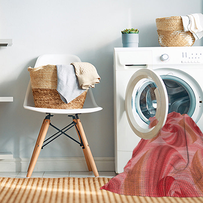 Machine Washable Transitional Red Rug in a Washing Machine, wshpat3199rd