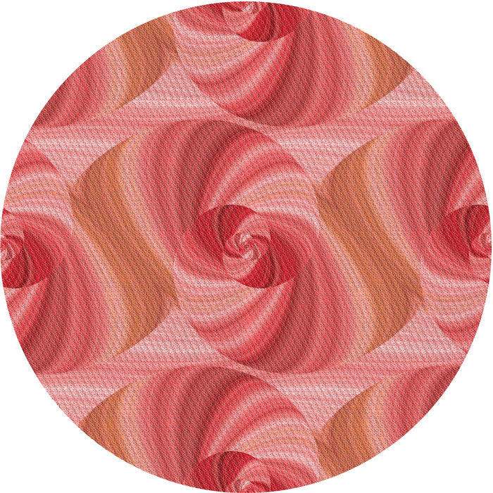 Square Patterned Red Rug, pat3199rd