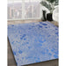 Machine Washable Transitional Jeans Blue Rug in a Family Room, wshpat319