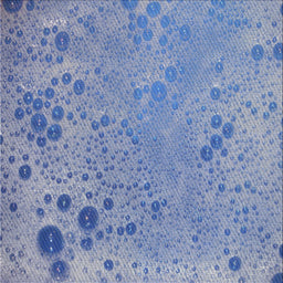 Sideview of Machine Washable Transitional Jeans Blue Rug, wshpat319