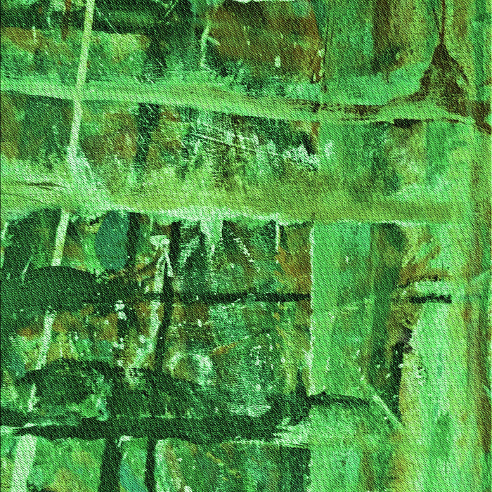 Square Patterned Green Rug in a Living Room, pat32grn