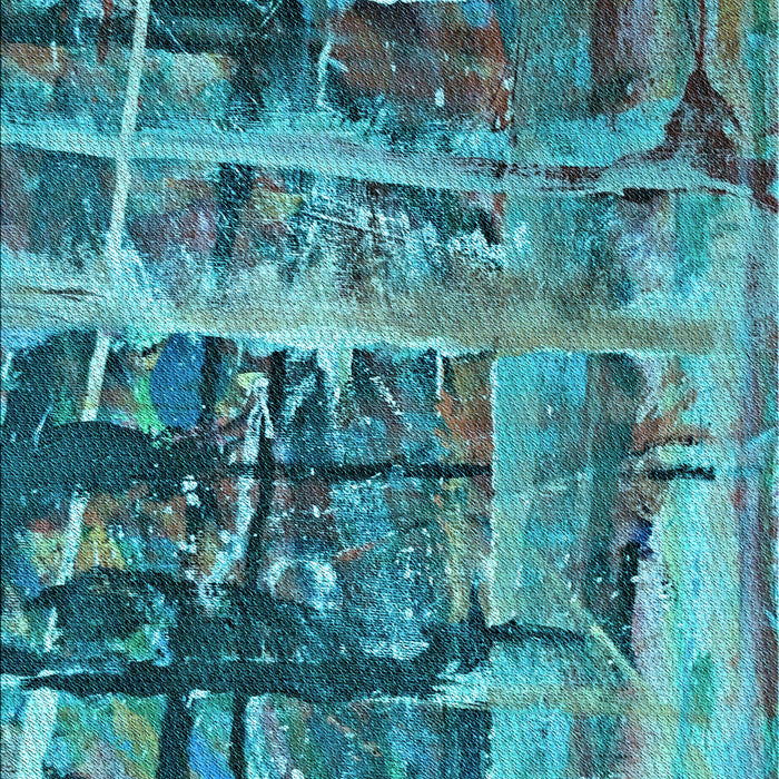 Machine Washable Transitional Blue Rug, wshpat32lblu