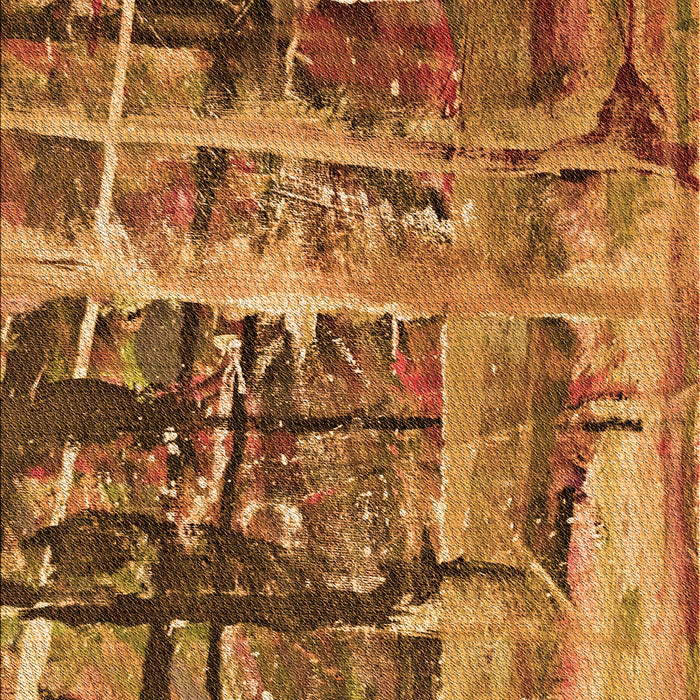 Square Patterned Orange Rug in a Living Room, pat32org