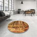 Patterned Orange Rug in a Kitchen, pat32org