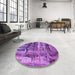 Patterned Purple Rug in a Kitchen, pat32pur