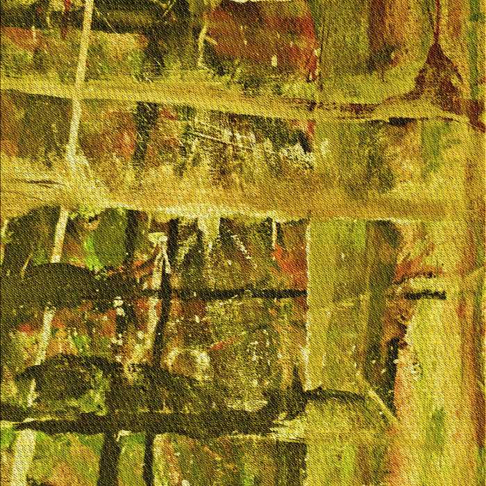 Machine Washable Transitional Yellow Rug, wshpat32yw