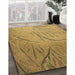 Machine Washable Transitional Yellow Rug in a Family Room, wshpat320brn