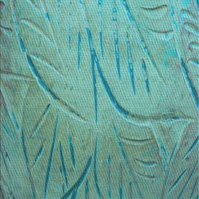 Machine Washable Transitional Turquoise Green Rug, wshpat320lblu