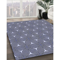 Patterned Blue Rug, pat3200blu