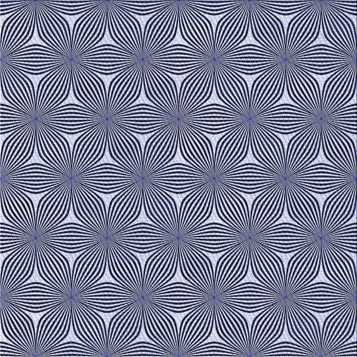 Round Patterned Blue Rug, pat3200blu