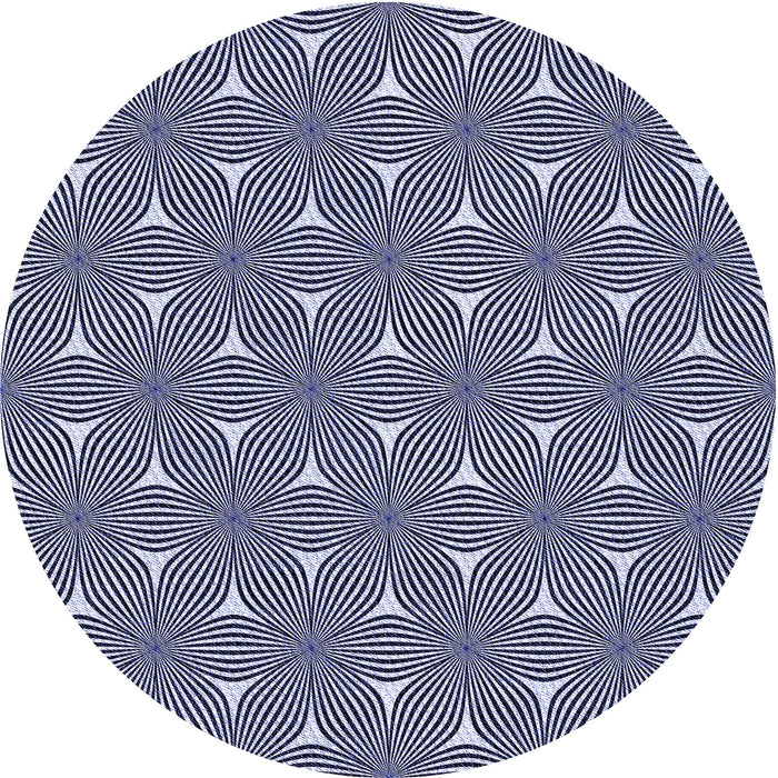 Square Patterned Blue Rug, pat3200blu