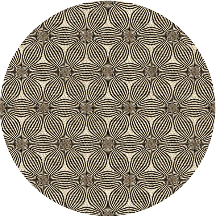 Square Patterned Midnight Gray Rug, pat3200brn