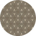 Square Patterned Midnight Gray Rug, pat3200brn