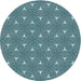 Square Patterned Blue Rug, pat3200lblu