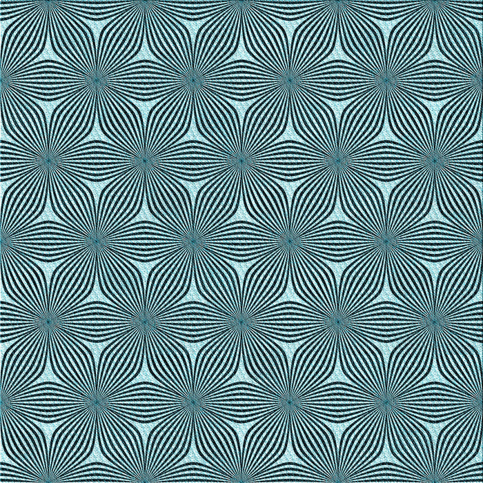 Round Patterned Blue Rug, pat3200lblu