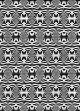 Patterned Charcoal Black Novelty Rug, pat3200