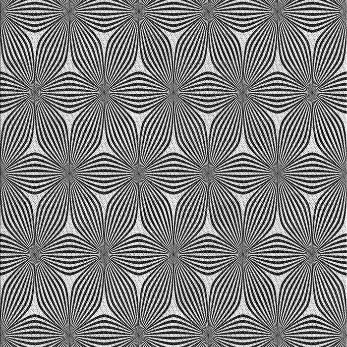 Patterned Charcoal Black Novelty Rug, pat3200