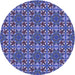 Square Patterned Blue Rug, pat3201blu