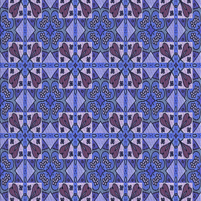 Patterned Blue Rug, pat3201blu