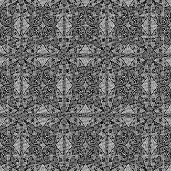 Patterned Black Rug, pat3201gry