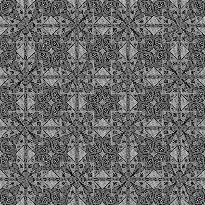 Round Machine Washable Transitional Black Rug, wshpat3201gry