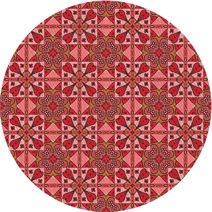 Square Machine Washable Transitional Red Rug in a Living Room, wshpat3201rd