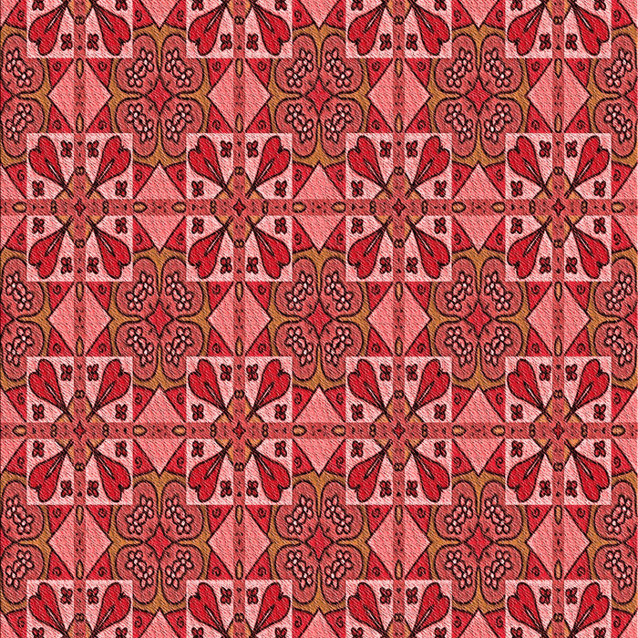Patterned Red Rug, pat3201rd