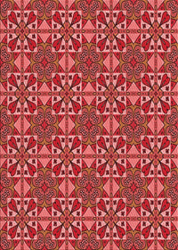 Machine Washable Transitional Red Rug, wshpat3201rd