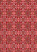 Machine Washable Transitional Red Rug, wshpat3201rd