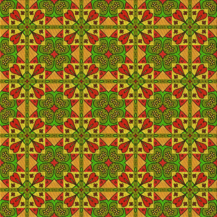 Round Patterned Pistachio Green Rug, pat3201yw