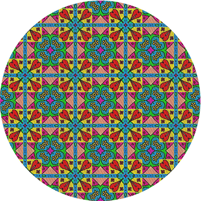 Sideview of Patterned Maroon Purple Modern Rug, pat3201