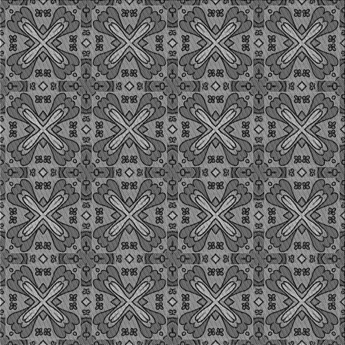 Round Machine Washable Transitional Black Rug, wshpat3202gry