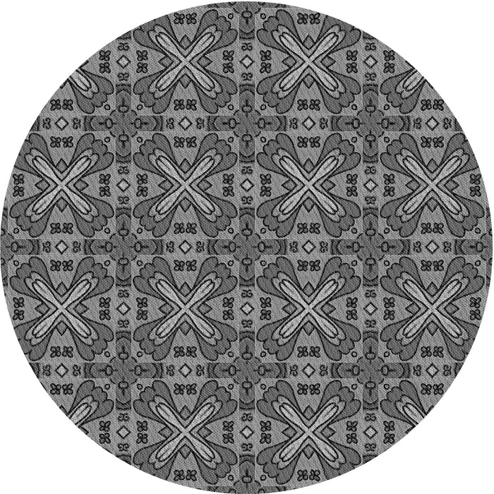 Square Machine Washable Transitional Black Rug in a Living Room, wshpat3202gry