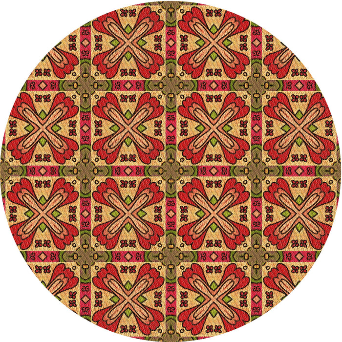 Square Machine Washable Transitional Yellow Rug in a Living Room, wshpat3202org