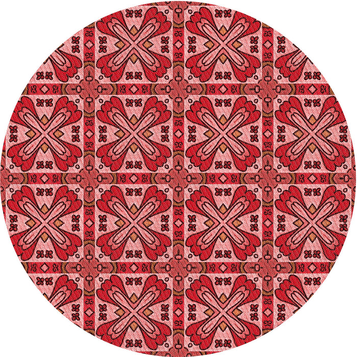 Square Machine Washable Transitional Red Rug in a Living Room, wshpat3202rd