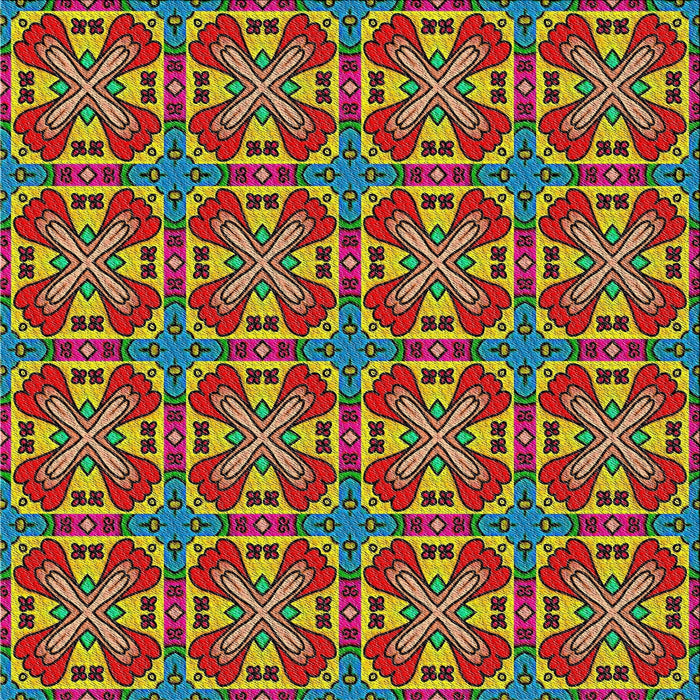 Sideview of Machine Washable Transitional Saffron Red Rug, wshpat3202