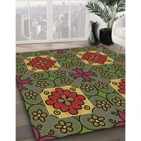 Patterned Bakers Brown Rug, pat3203brn