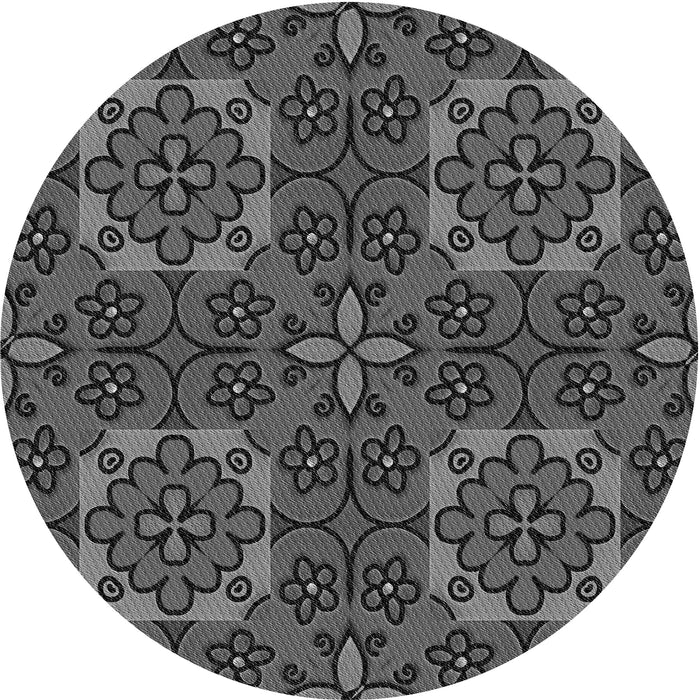 Square Machine Washable Transitional Platinum Gray Rug in a Living Room, wshpat3203gry