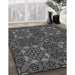 Patterned Platinum Gray Rug in Family Room, pat3203gry